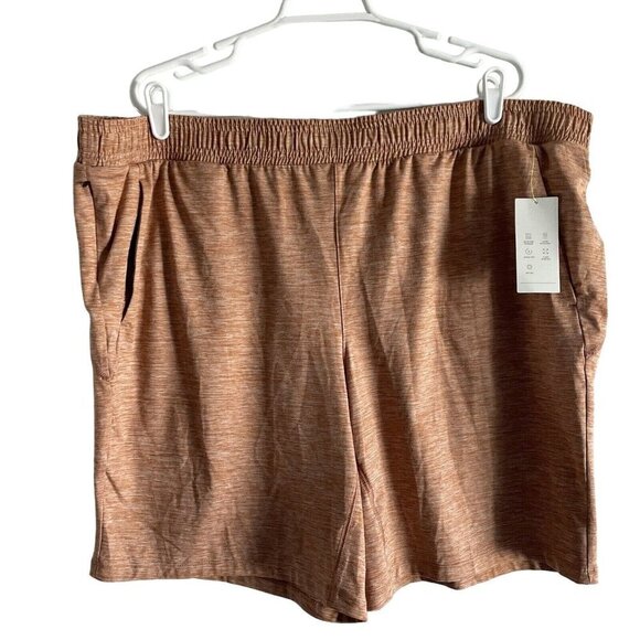 all in motion Pants - All In Motion Wmn XXL Brown Drawstring Waistband, Zip Pocket UPF 50+ Shorts NWT